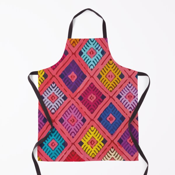 Item preview, Maximalist decor geometric embroidery multicolor patchwork vibrant folk art designed and sold by T-Mex.