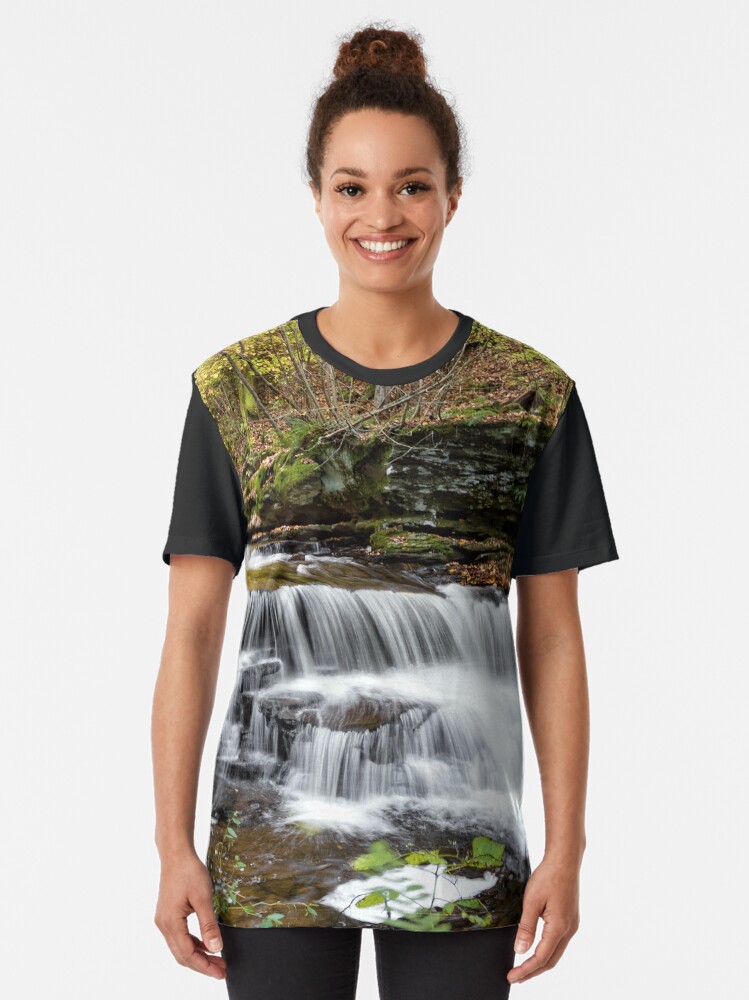 Alternate view of Unnamed Falls at Ricketts Glen SP Graphic T-Shirt