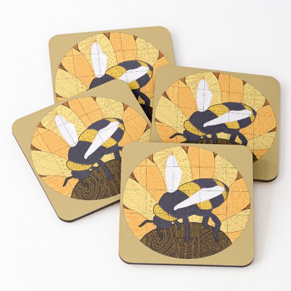 Item preview, Bee on Flower | Patchwork designed and sold by Ecliptic.