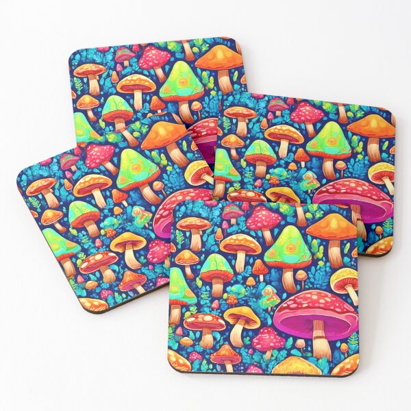 Item preview, Cartoon Mushroom Fantasies designed and sold by Health And Fitness Posts e-Store.