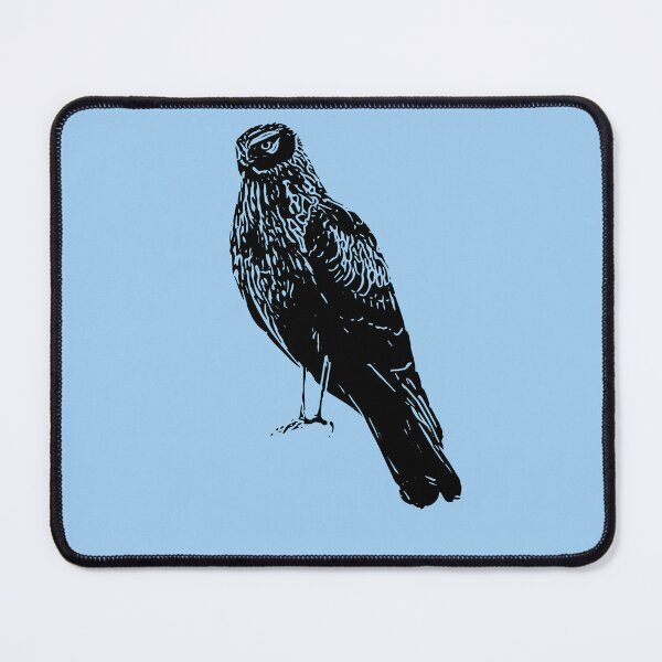 Item preview, Northern Harrier Marsh Hawk Perched Black Design designed and sold by designsasstultd.