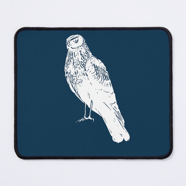 Item preview, Northern Harrier Marsh Hawk Perched White Design designed and sold by designsasstultd.