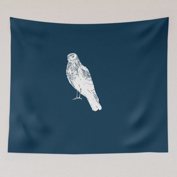 Item preview, Northern Harrier Marsh Hawk Perched White Design  designed and sold by designsasstultd.
