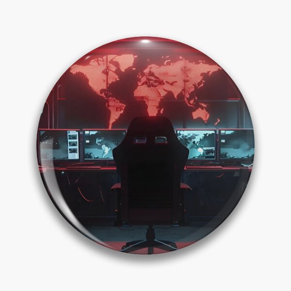Item preview, Red Futuristic/Cyberpunk Hacker Den Computer Room designed and sold by BadLuckByDesign.