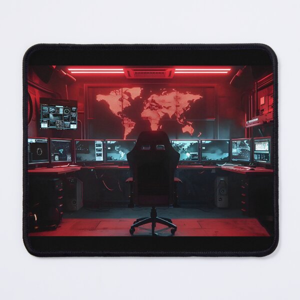 Item preview, Red Futuristic/Cyberpunk Hacker Den Computer Room designed and sold by BadLuckByDesign.