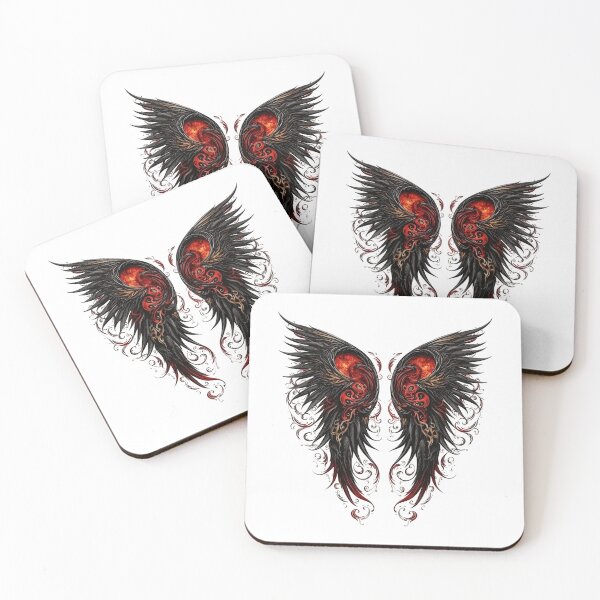 Item preview, Archangel Dark Wings Illustration designed and sold by NegarinFashions.