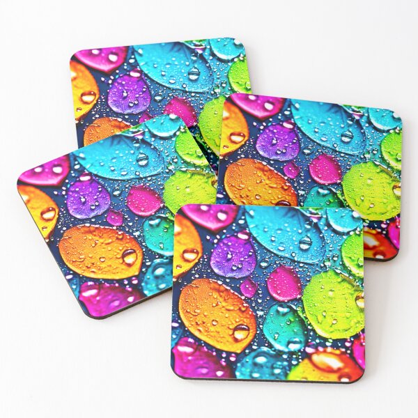 Item preview, Vibrant Neon Water Droplets designed and sold by Health And Fitness Posts e-Store.