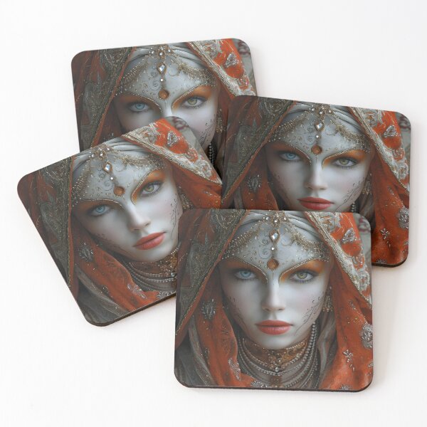 Item preview, Captivating portrait of woman in ornate attire designed and sold by Artessie.