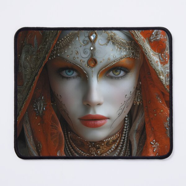 Item preview, Captivating portrait of woman in ornate attire designed and sold by Artessie.