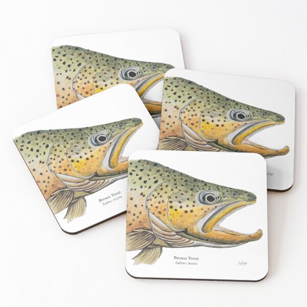 Item preview, Brown Trout Head Painting designed and sold by Stephen Emms.