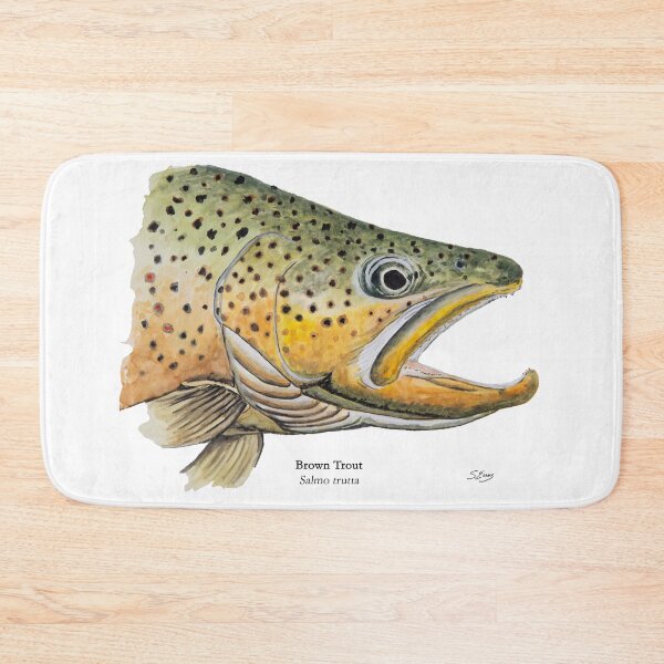 Item preview, Brown Trout Head Painting designed and sold by Stephen Emms.