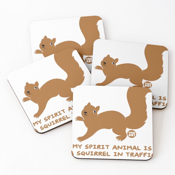 Item preview, MY SPIRIT ANIMAL SQUIRREL IN TRAFFIC designed and sold by TODD GOLDMAN.