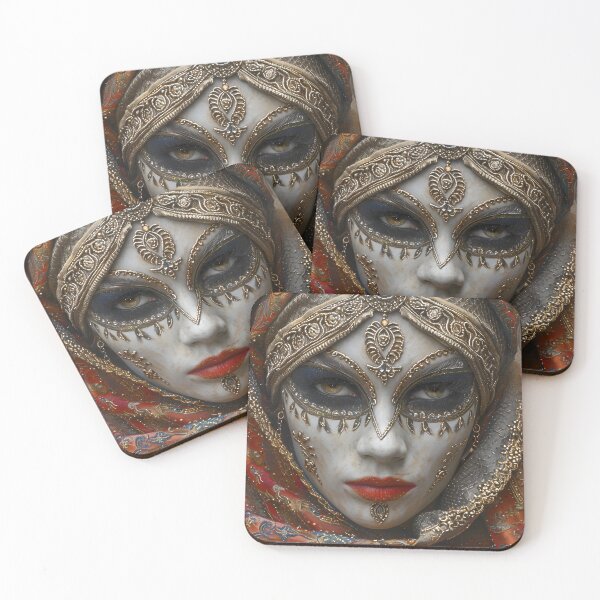 Item preview, Captivating portrait of woman in ornate attire designed and sold by Artessie.