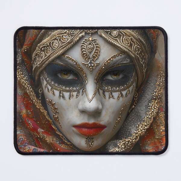 Item preview, Captivating portrait of woman in ornate attire designed and sold by Artessie.