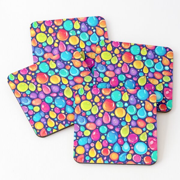 Item preview, Colorful Neon Droplets designed and sold by Health And Fitness Posts e-Store.