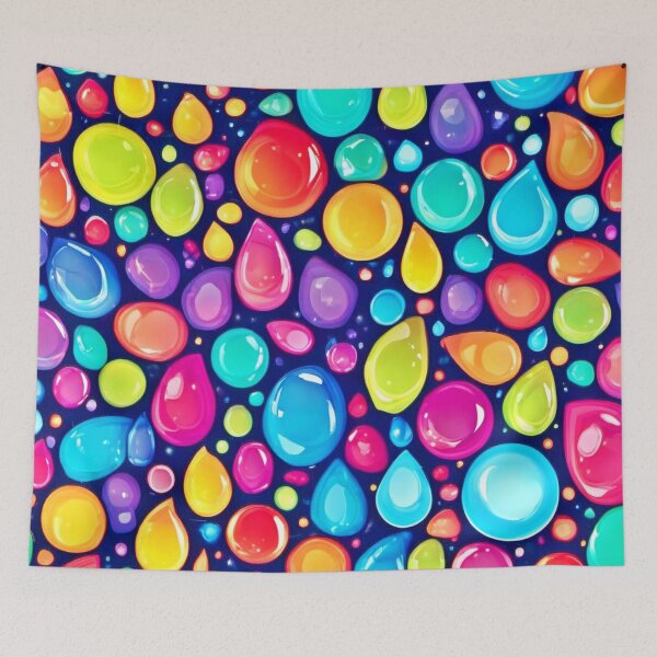 Item preview, Colorful Neon Droplets designed and sold by Health And Fitness Posts e-Store.
