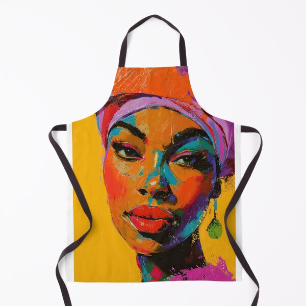 Aperçu de l'œuvre Colorful portrait of a woman with headscarf créée et vendue par Artessie.