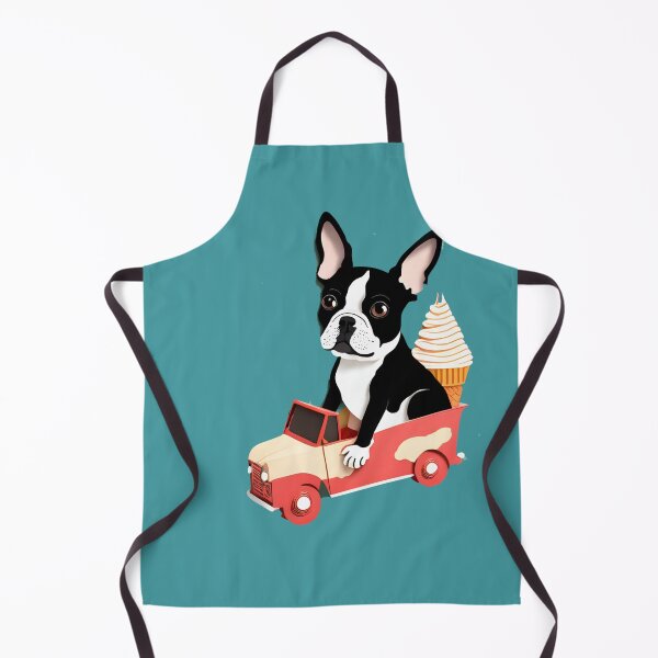 Item preview, Boston Terrier Taking His Ice-cream Cone To Go (No Background) designed and sold by Hall-O-Gram.