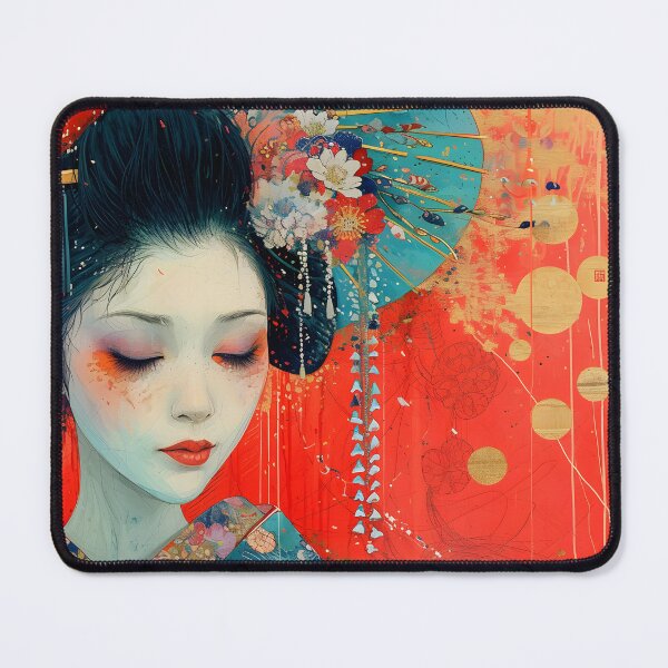 Item preview, Colorful illustration of a Geisha in profile designed and sold by Artessie.