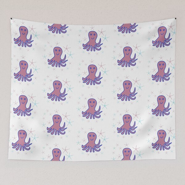 Item preview, Minimalist Octopus with Starfish Background designed and sold by jwturcott.