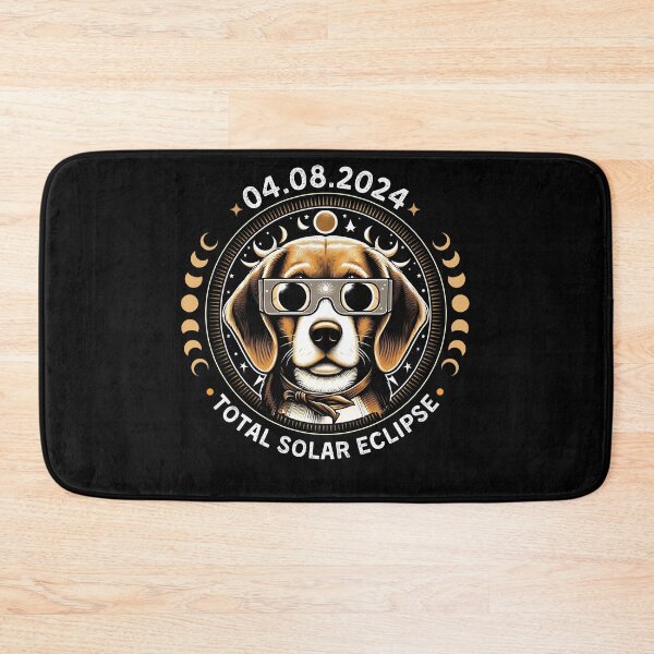 Item preview, Beagle Dog  In TotalSolar Eclipse, wearing eclipse glasses designed and sold by ArtByKatti.