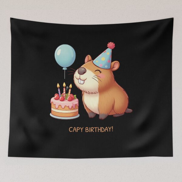 Item preview, Capy Birthday Capybara Kawaii  designed and sold by These_Prints.
