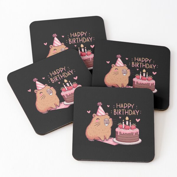 Item preview, Capy Birthday Capybara Kawaii  designed and sold by These_Prints.