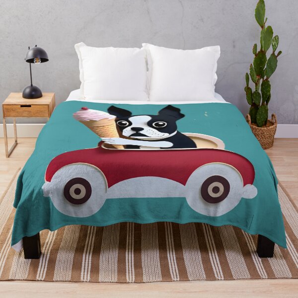 Item preview, Boston Terrier Taking His Ice-cream Cone To Go (No Background) designed and sold by Hall-O-Gram.