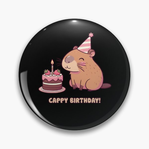 Item preview, Cappy Capy Birthday Capybara Kawaii  designed and sold by These_Prints.
