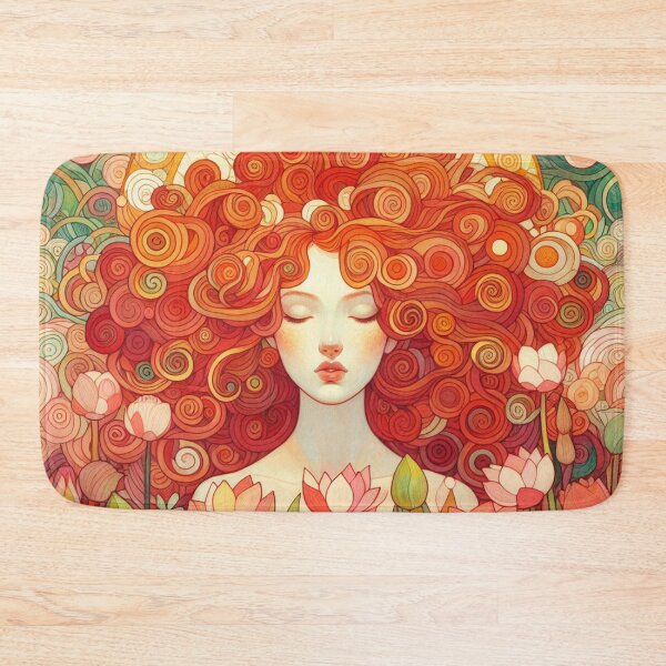 Item preview, Lotus Red Haired Goddess designed and sold by HarmonyandSage.