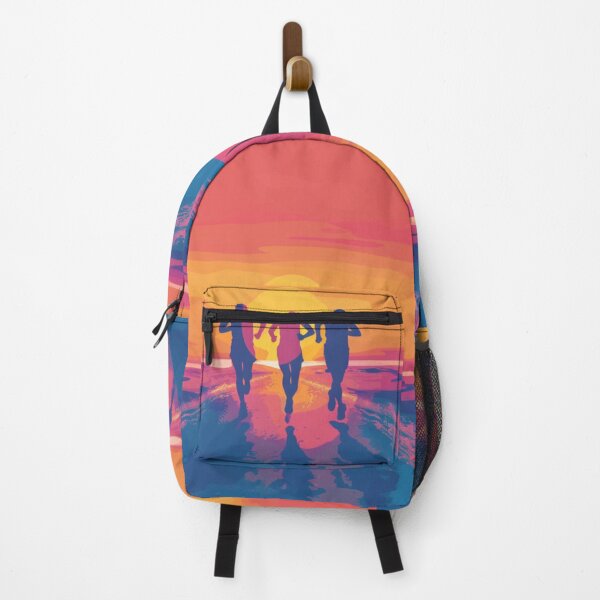 Item preview, Sunset gradient backdrop runners crossing finish line Active Outdoors Inspired Art designed and sold by CDC40.