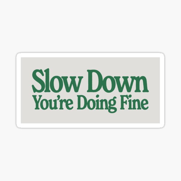 slow down you're doing fine Sticker