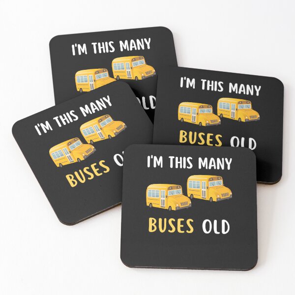 Item preview, I'm This Many Buses Old, School Bus 2nd Birthday 2 Years Old designed and sold by Anton Ashraf.