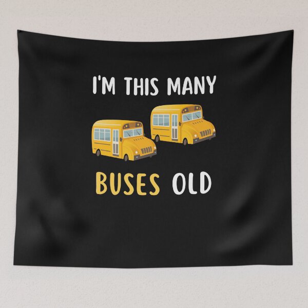 Item preview, I'm This Many Buses Old, School Bus 2nd Birthday 2 Years Old designed and sold by Anton Ashraf.