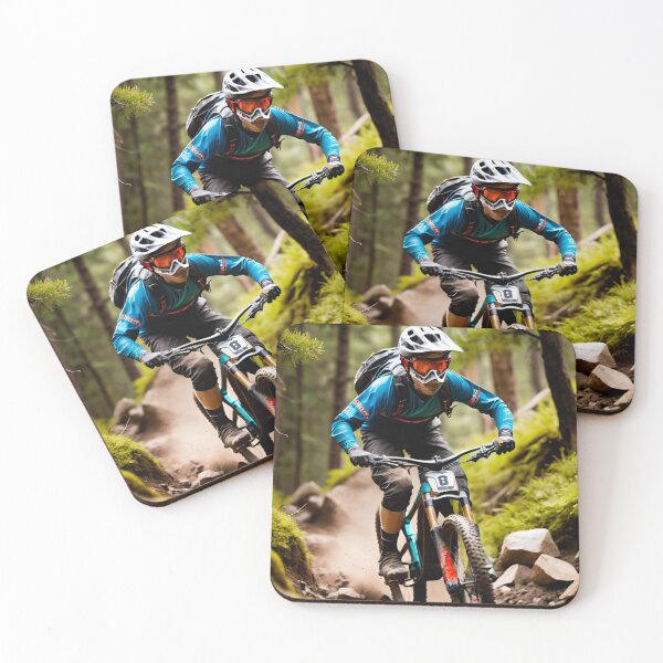 Item preview, Downhill Thrill: Mountain Biker Descending Hills designed and sold by GrizzlyCollective.
