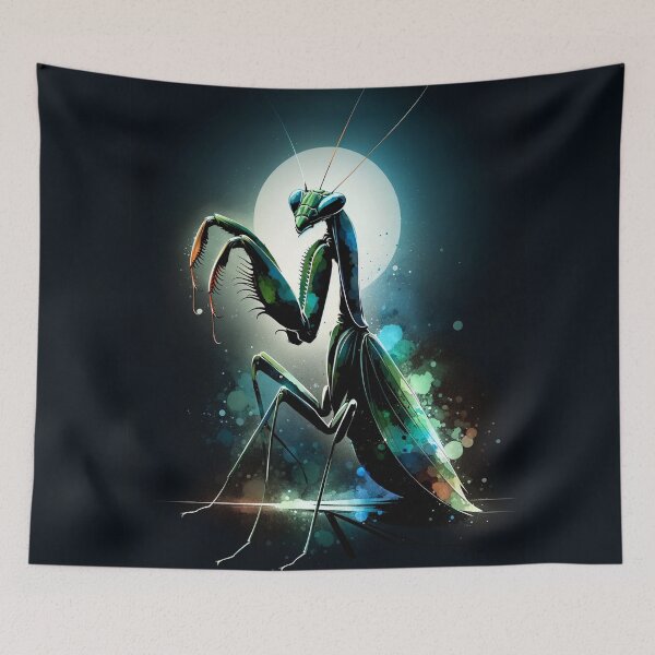 Item preview, Midnight Predator - Cosmic Praying Mantis Art designed and sold by tronictees.