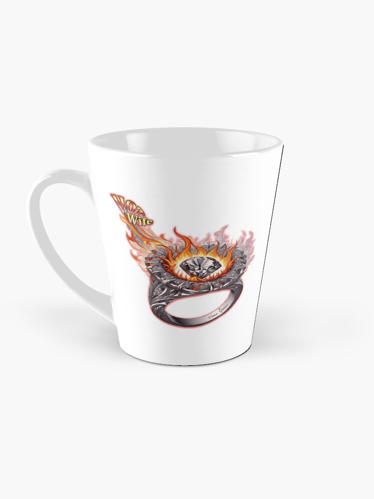 Thumbnail 3 of 4, Coffee Mug, Hot Wife Wedding Ring Fire designed and sold by Vixen-Games.