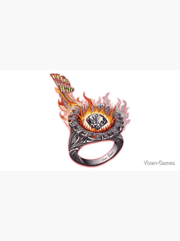Thumbnail 7 of 7, Cap, Hot Wife Wedding Ring Fire designed and sold by Vixen-Games.