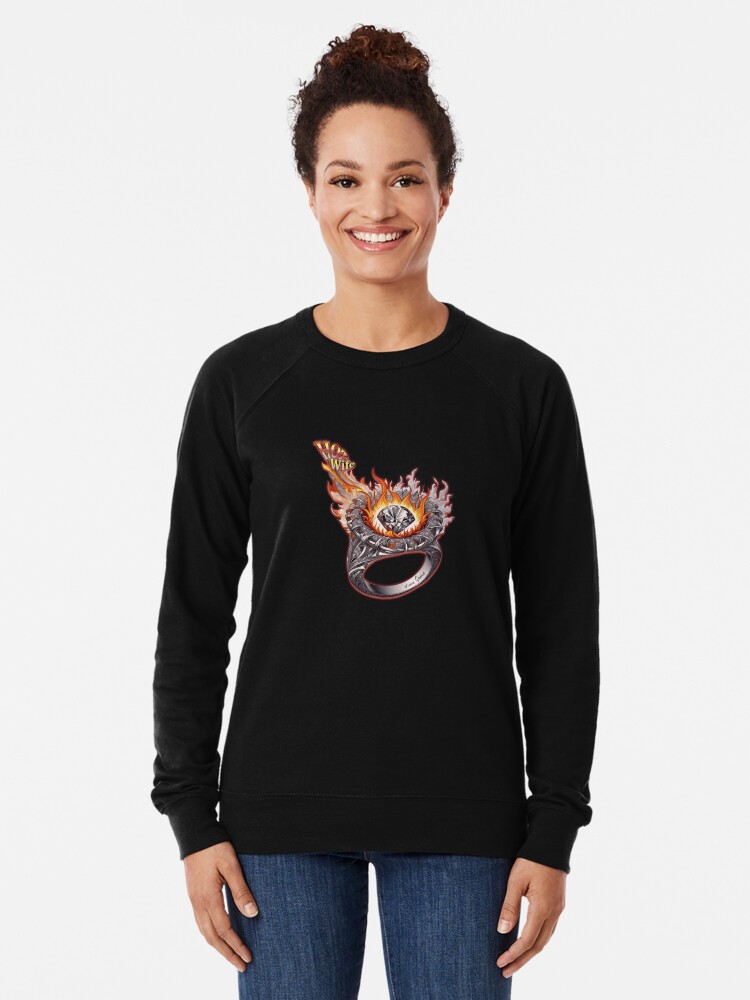 Thumbnail 2 of 5, Lightweight Sweatshirt, Hot Wife Wedding Ring Fire designed and sold by Vixen-Games.