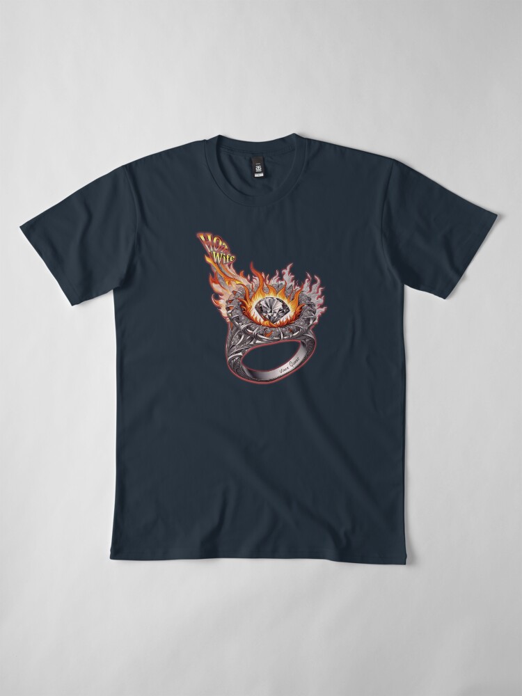 Thumbnail 4 of 6, Premium T-Shirt, Hot Wife Wedding Ring Fire designed and sold by Vixen-Games.