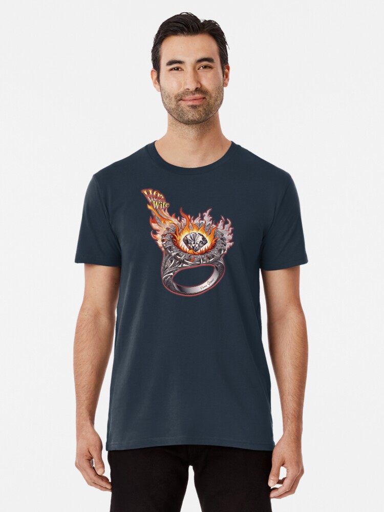 Thumbnail 1 of 6, Premium T-Shirt, Hot Wife Wedding Ring Fire designed and sold by Vixen-Games.