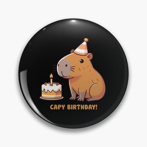 Item preview, Cappy Capy Birthday Capybara Kawaii  designed and sold by These_Prints.