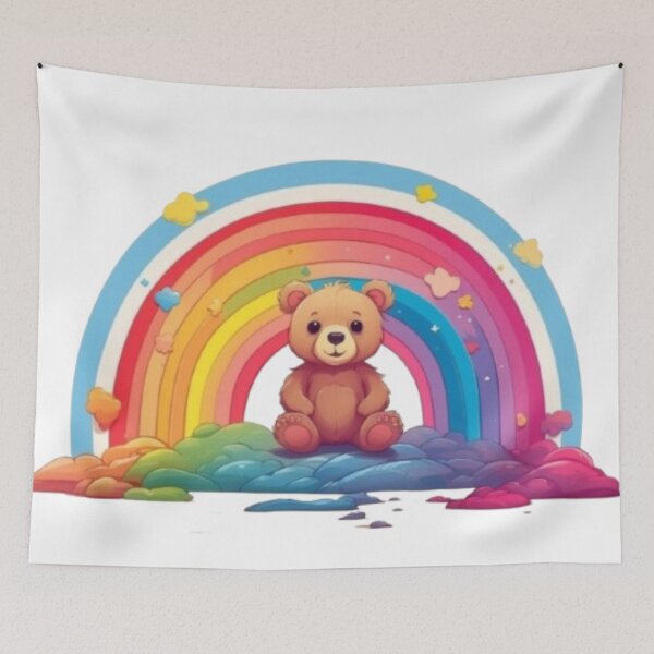 Item preview, Rainbow and cute bear designed and sold by catcraftss.
