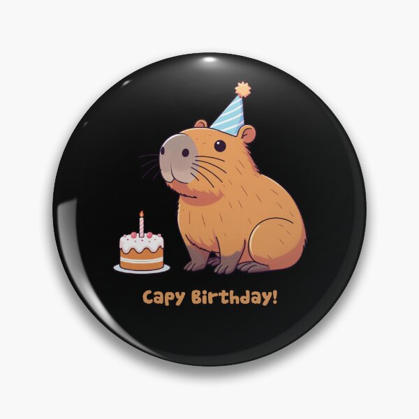 Item preview, Cappy Capy Birthday Capybara Kawaii  designed and sold by These_Prints.