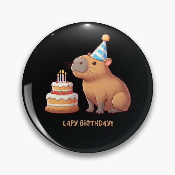 Item preview, Cappy Capy Birthday Capybara Kawaii  designed and sold by These_Prints.