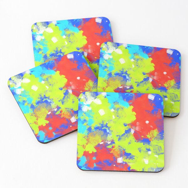 Item preview, Green Red Blue Abstract Art designed and sold by corexxo.