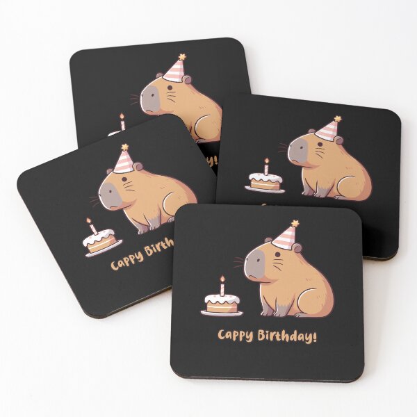 Item preview, Cappy Capy Birthday Capybara Kawaii  designed and sold by These_Prints.