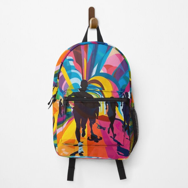 Item preview, Psychedelic twist marathon scene bold colours Active Outdoors Inspired Art designed and sold by CDC40.