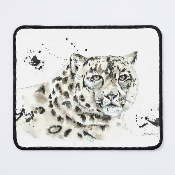 Item preview, Snow leopard watercolour designed and sold by TheArtOfNata.