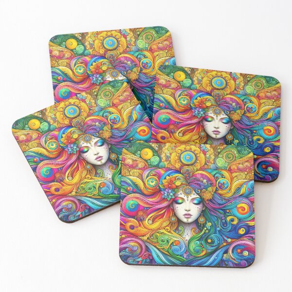 Item preview, Whimsical Rainbow Goddess designed and sold by HarmonyandSage.
